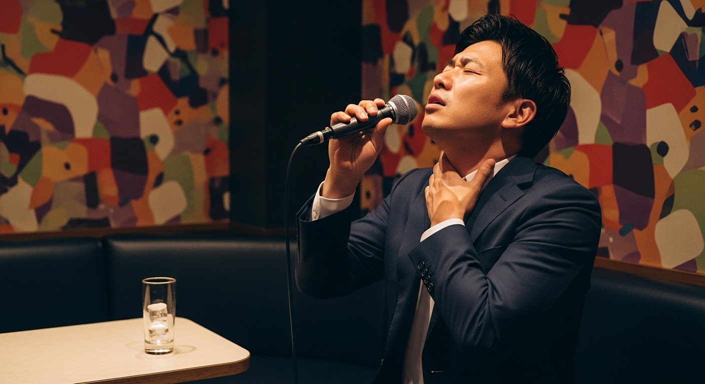 高い声が出なくて苦しんでいる男性